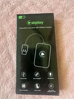 CarPlay Wireless Adapter - Black Wireless CarPlay Dongle